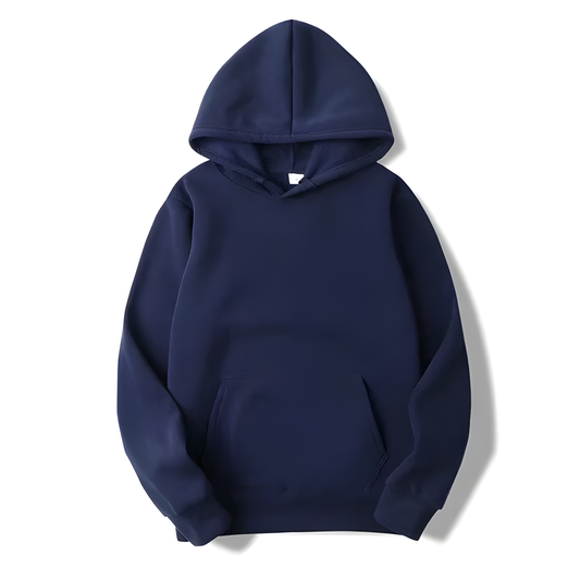 Navy Blue Unisex Regular Fit Hoodie